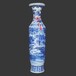 青花雕刻双龙花瓶清明上河图大花瓶图片景德镇大花瓶价格