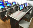 重庆双人翻转电脑桌厂家博奥机房翻转电脑桌电教室翻转电脑桌价格报价图片