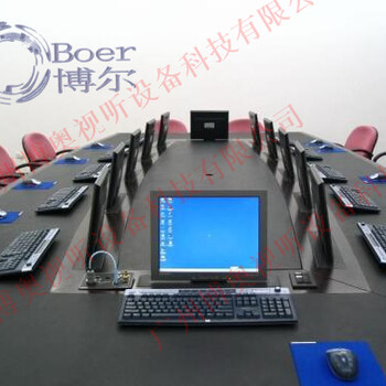四川无纸化会议系统博奥22寸防夹手液晶屏升降器交互式无纸会议软件厂家