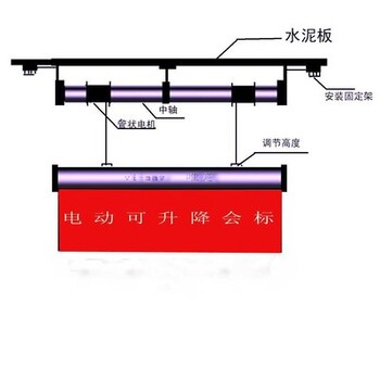 广州电动会标升降机博奥自动横幅升降机厂家