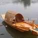 厂家直销仿古木船乌篷船单蓬船观光小渔船手划捕鱼船