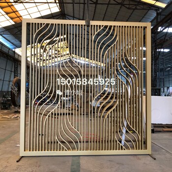 汉中小区大型烤漆铁艺屏风镀锌钢管满焊拼接艺术屏风隔断厂家定制
