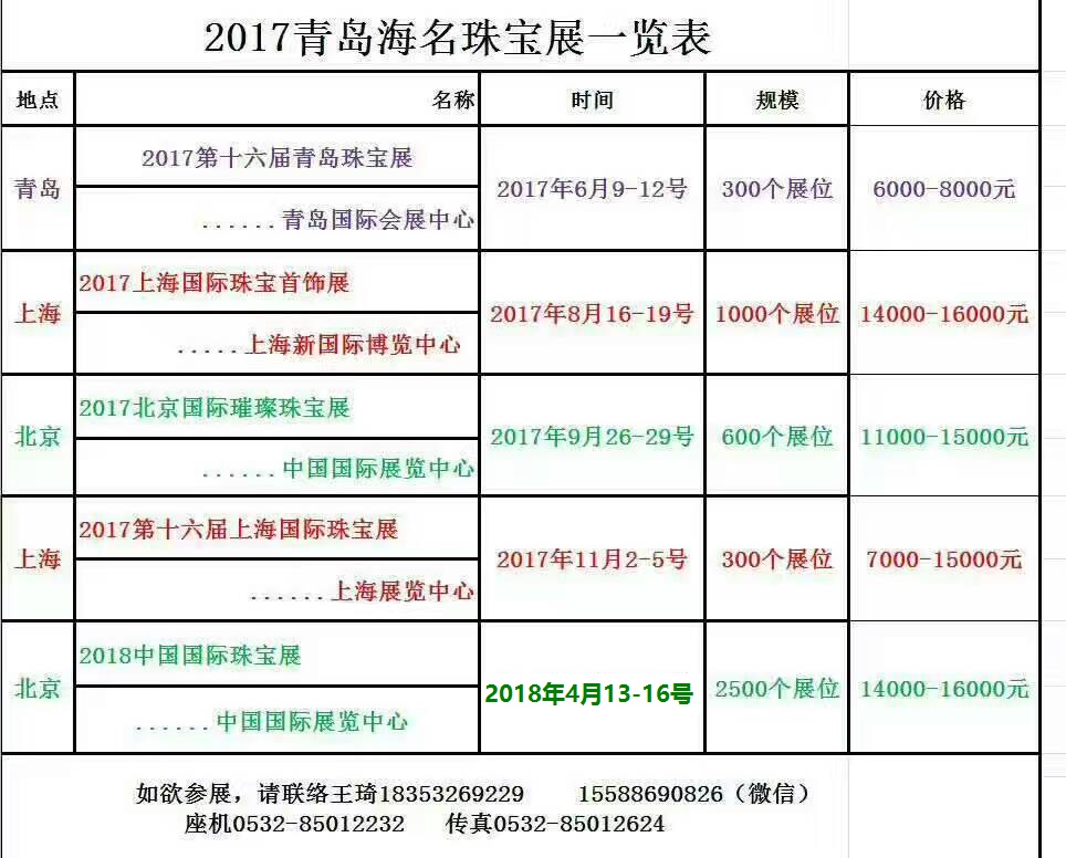 2017年8月上海国际珠宝展