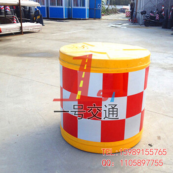 供应广东玻璃钢防撞桶公路反光桶玻璃钢沙桶高速公路防撞桶