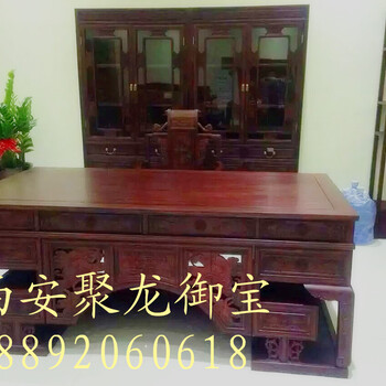西安仿古家具、实木办公桌、办公室装饰、红木办公桌价格、仿古榆木桌图片