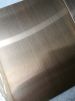 杭州莫戈金属定制生产茶色拉丝不锈钢板