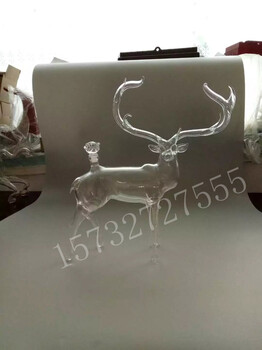 圣诞鹿造型玻璃酒瓶小鹿造型白酒瓶空心玻璃酒瓶白酒瓶