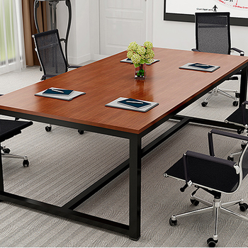 天津简约会议桌、老板大班台、钢木简易台式办公桌、写字台双人电脑桌
