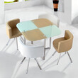 天津北欧创意个性塑料餐椅、洽谈椅