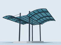 三亚全境钢膜结构车棚阳光板车棚耐力板车棚过道棚定制图片0