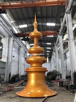 湖南小區(qū)房屋頂不銹鋼金色避雷針雕塑5.8米不銹鋼塔尖生產(chǎn)圖
