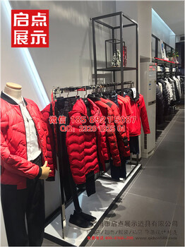 西遇品牌女装铁艺展示柜服装店中岛展示架上墙服装店定制展示架