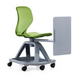 高档写字板旋转培训椅可360度转动课桌椅智慧教室学生桌椅