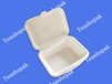 厂家直供一次性可降解纸浆餐盒米饭盒外卖打包盒。