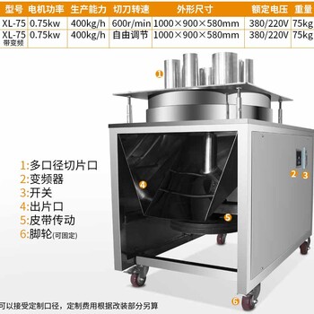 果蔬食品厂加工红薯木薯不锈钢直口切片机