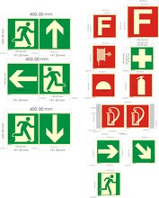安全标志指示系统标志，消防灭火设备标志，禁止类，障碍物指示条