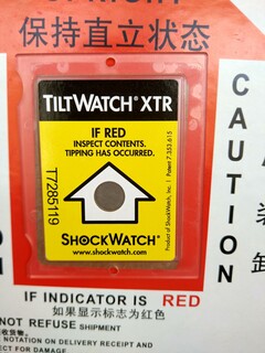 TiltwatchXTR深圳东莞单角度防倾斜标签，防倾斜标贴图片4