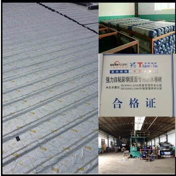彩鋼屋面專用防水卷材耐高溫100℃以上