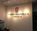 上海公司logo背景墙、前台文化墙、企业展示墙、公司名称字、玻璃刻字贴膜图片