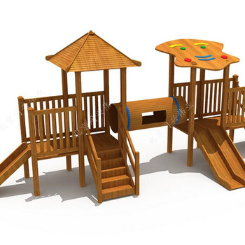 户外游乐场设备木质拓展游乐设施儿童乐园组合滑梯木制滑梯厂家定做