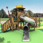 大型幼儿园户外玩具儿童闯关拓展训练度假村组合木质滑梯户外公园游乐设施滑梯
