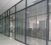 通州区安装玻璃隔断带无框门九棵树订做办公楼隔墙玻璃加工