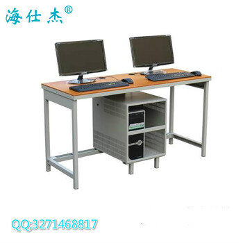 福州钢木双人电脑桌-学校机房电脑桌价格-海仕杰DNZ-6200厂家批发/供应
