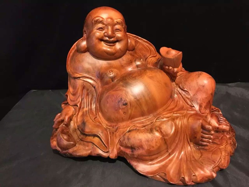 红豆杉实木根雕弥勒佛吉祥如意木雕摆件送礼庆贺工艺收藏品