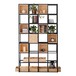  American loft antique industrial style bookcase cabinet, iron solid wood lattice shelf, display shelf, partition furniture