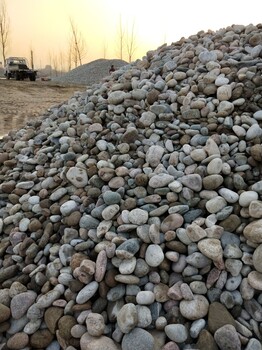 工程用杂色鹅卵石湿地铺面砂砾石