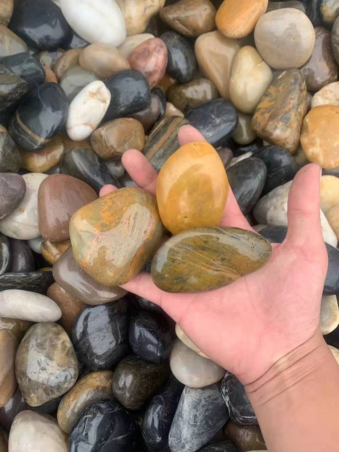 陜西高光雨花石   永順黃色雨花石出售