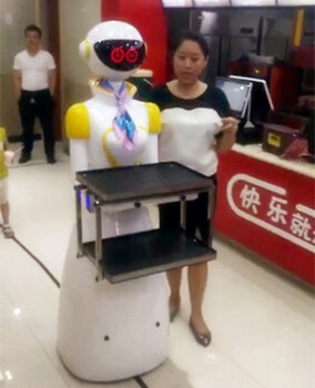 百航餐廳機器人送餐迎賓點餐語音聊天向?qū)Ы庹f機器人定制