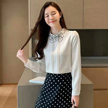武汉大码小衫女装品牌琦丽莎女装2021年春秋长袖上衣尾货批发图片
