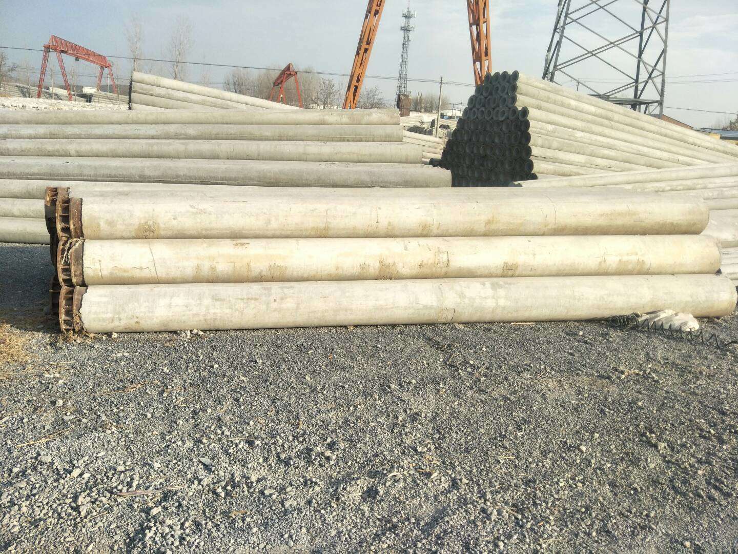 山西忻州12米15米18米水泥电杆 锥形水泥杆配套销售