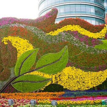 立体花坛花卉造型绿雕城市雕塑节日造型