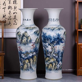單位大堂裝飾落地大花瓶贈(zèng)送單位禮品大花瓶擺件可加字
