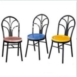 鐵藝復古餐桌椅辦公咖啡廳休閑酒吧臺奶茶店烘焙坊靠背孔雀桌椅圖片0