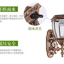扬州弘旭直销欧式现代太阳能壁灯户外LED太阳能灯庭院灯图片