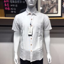 品牌折扣原单尾货男装批发,商务短袖衬衣衬衫男装批发图片