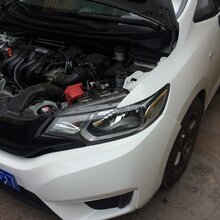 重庆LED车灯改装-飞度车灯改装双光透镜氙气灯大灯升级图片