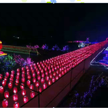 热情似火城市灯光节出售出租灯光节布展现场游客爆满激情高涨