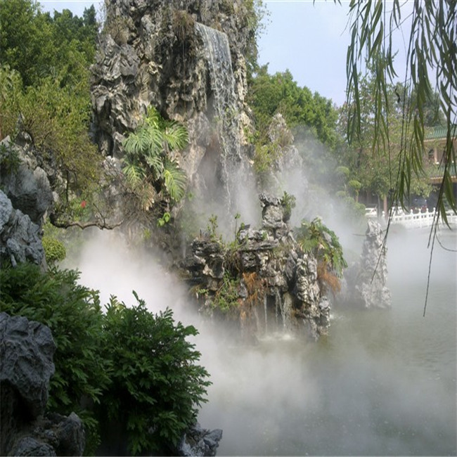 景观高压喷雾造景设备景区冷雾造景系统园林人造雾设备