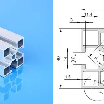 上海铝型材加工厂批发4040国标铝型材加工仪器机架铝型材