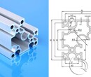 铝型材配件间隔连接块批发8840GZ国标铝型材加工厂图片