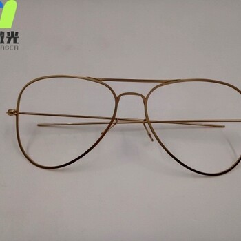 深圳大浪眼镜不锈钢配件激光镭射加工金属眼镜鼻梁激光打标加工