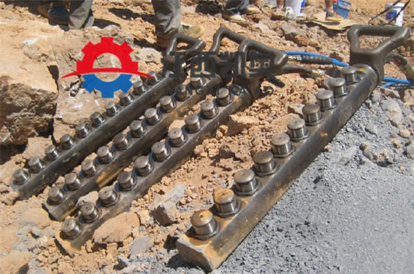 裂劈机开山破石机使用视频孔桩胀石机葫芦岛