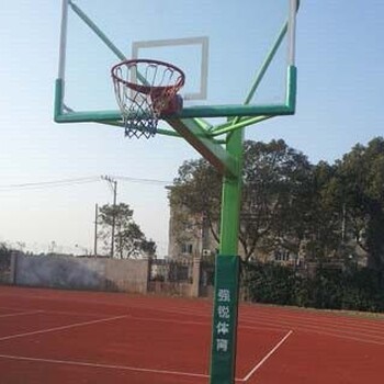 A型地埋式方管篮球架QR2012-温州篮球架报价-强锐体育