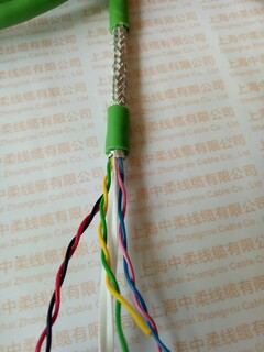 上海中柔绿色4芯屏蔽通讯电缆6XV1840-2AH10双层屏蔽工业以太网线图片4