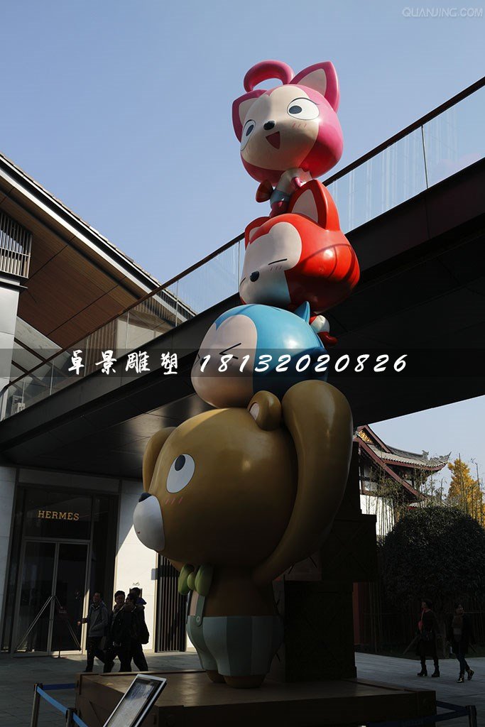 阿狸雕塑,玻璃钢卡通雕塑