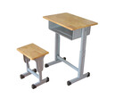 沧州钢木固定课桌椅HX-K050升降课桌凳图片